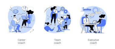 Business coaching isolated cartoon vector illustrations se