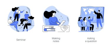 Kolejde izole edilmiş bir çizgi film vektör çizimleri.