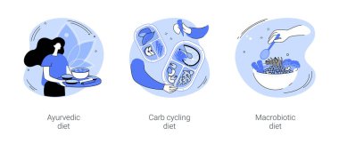 Healthy nutrition plan isolated cartoon vector illustrations se clipart