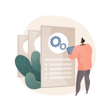 Soyut konsept vektör illüstrasyonunu boşluklar. Boş listeler, iş olanakları bulmak, kariyerinize başlamak, şirket kurumsal web sitesi, İK servisi, kullanıcı arayüzü, menü çubuğu özeti metaforu.