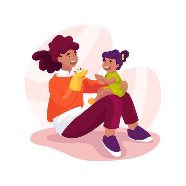 Erken konuşma denemeleri izole edilmiş çizgi film vektör çizimleri. Çocuk önce konuşma girişimi, konuşma gelişimi kilometre taşı, bebek sesi, çocuk yuvası, erken eğitim vektörü çizgi filmi.