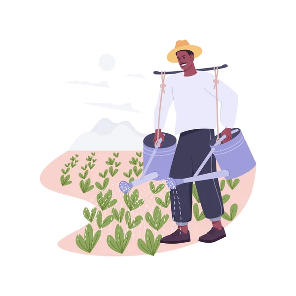 Biologické Hubení Škůdců Izolované Kreslené Vektorové Ilustrace Farmář Zbavuje Škůdců — Stockový vektor