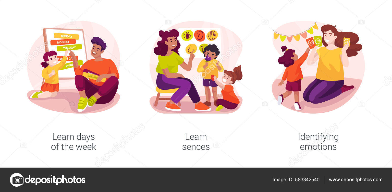 Quadro Educativo Infantil Em Inglês - Days of the week