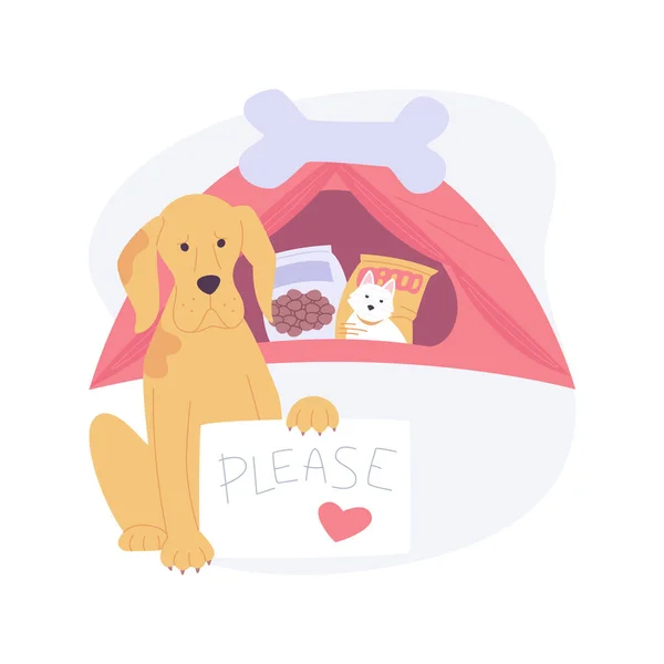 Donate Animal Shelter Isolated Cartoon Vector Illustrations Dogs Donation Station — ストックベクタ