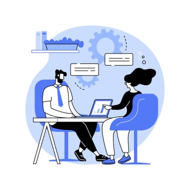 Executive coach isolated cartoon vector illustrations. Businessman talking with executive coach, consultancy time, honing leadership and management skills, self-employed people vector cartoon.
