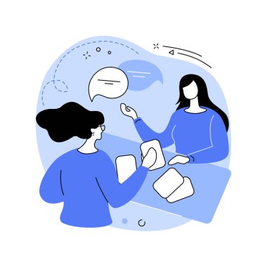 Metaforik kartlar karikatür vektör çizimlerini izole etti. Ruh sağlığı koçu mecazi kart terapisi, küçük işletme, modern terapist mesleği, serbest çalışan insan vektör karikatürü yürütür..