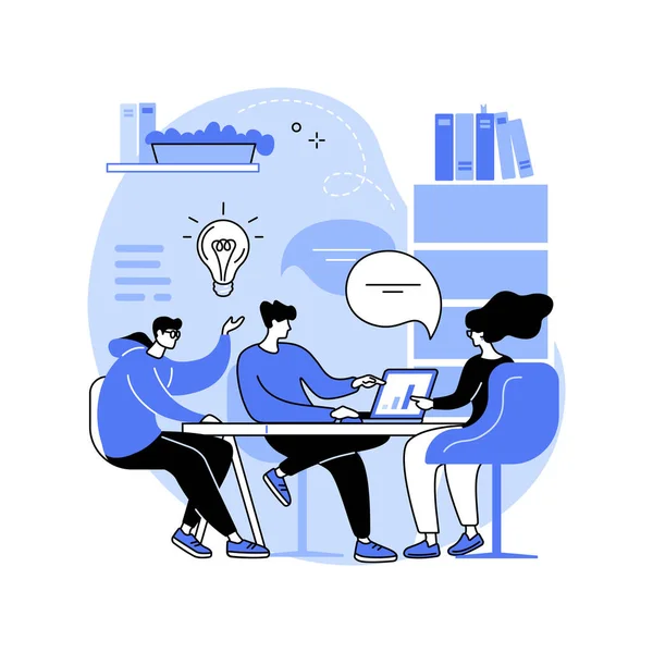 Business Idea Isolated Cartoon Vector Illustrations Young People Talking New — Image vectorielle