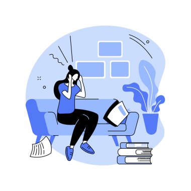 Worries before exams isolated cartoon vector illustrations. Young girl is nervous before exams, lying on the floor with diversity of books, educational process at college vector cartoon.