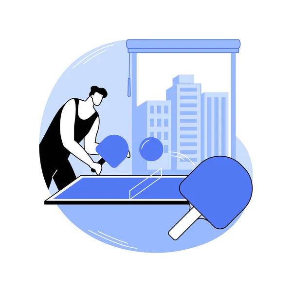 Table Tennis Tournament Isolated Cartoon Vector Illustrations Group Diverse Colleagues — Stock Vector