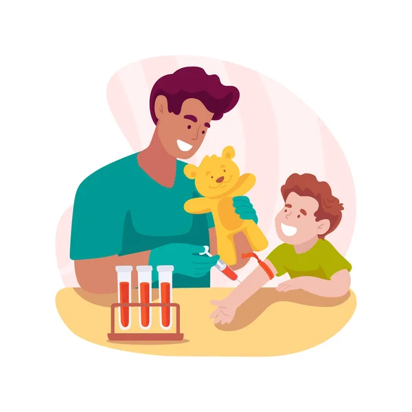 Blood Test Isolated Cartoon Vector Illustration Getting Test Nurse Taking — Stockvektor