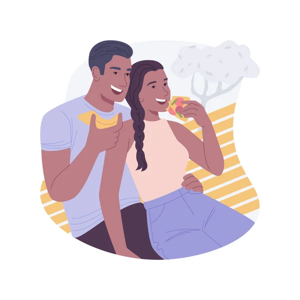 Feliz Fim Semana Ilustrações Vetoriais Desenhos Animados Isolados Casal Feliz — Vetor de Stock