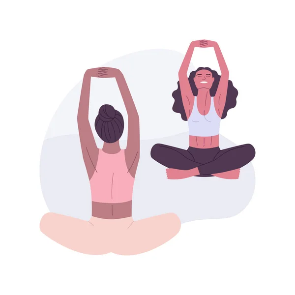 Park yoga isolated cartoon vector illustrations. Group of people do yoga in park together, urban active lifestyle, recreation day, sitting in lotus pose, stretching practice vector cartoon.