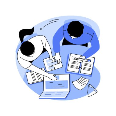 İş amaçları karikatür vektör çizimlerini izole etti. Bilişim şirketi çalışanları pazar analizi, iş fikri geliştirme, yeni başlangıç, belirlenen hedefler, takım çalışması aktivite vektörü karikatürü tartışmaları.