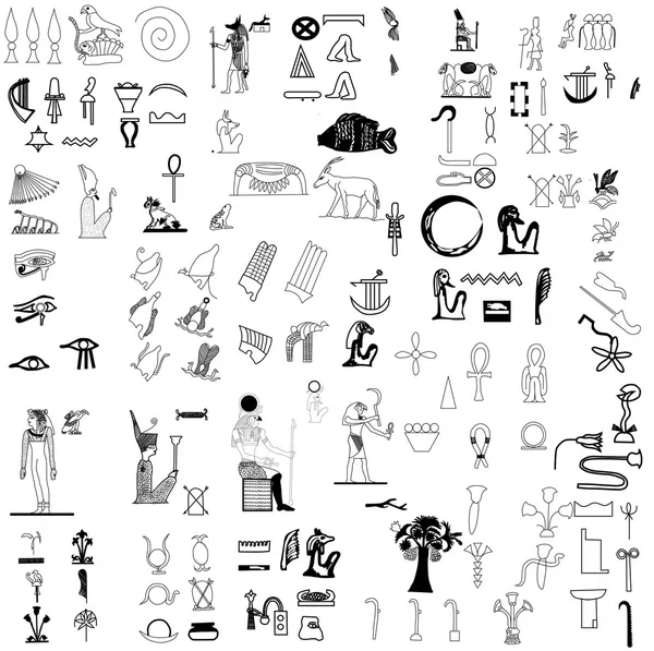 Antichi simboli egizi vettoriale — Vettoriale Stock
