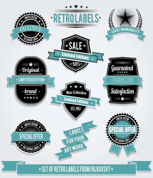kaligrafik öğelerin vintage retro etiket kümesi
