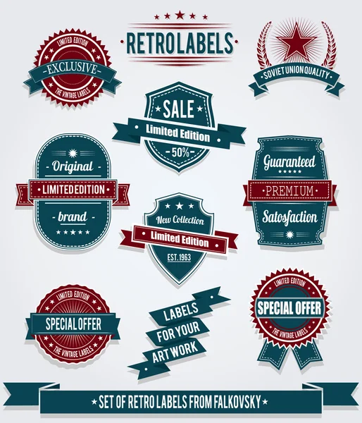 kaligrafik öğelerin vintage retro etiket kümesi