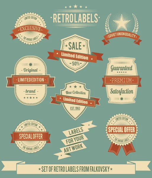 kaligrafik öğelerin vintage retro etiket kümesi