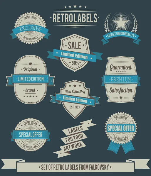 kaligrafik öğelerin vintage retro etiket kümesi