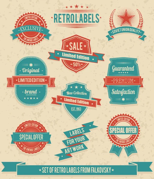 Set of vintage retro labels, calligraphic elements Vector Graphics