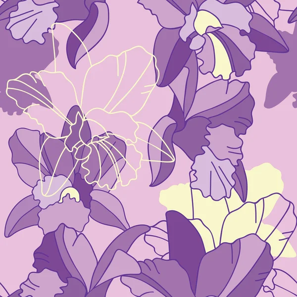 Iris fleur motif sans couture — Image vectorielle