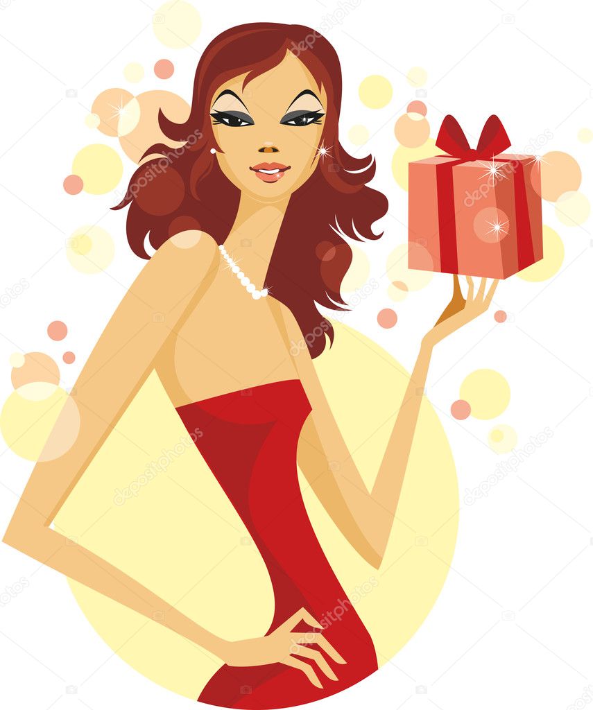 Woman with Gift