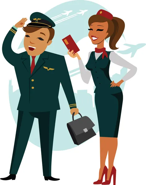 Flight crew — Stock Vector