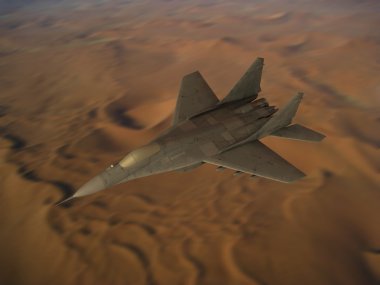 savaş uçakları jet lybian Çölü üzerinde