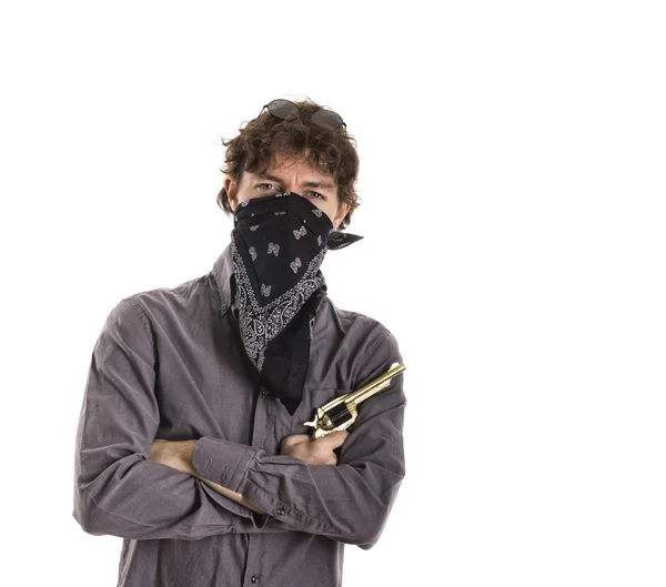 Young Masked Criminal — Stock Photo, Image