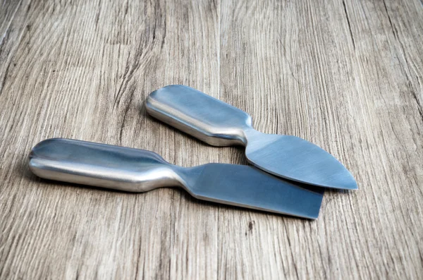 Steel knife for Italian Parmigiano — Stock Photo, Image