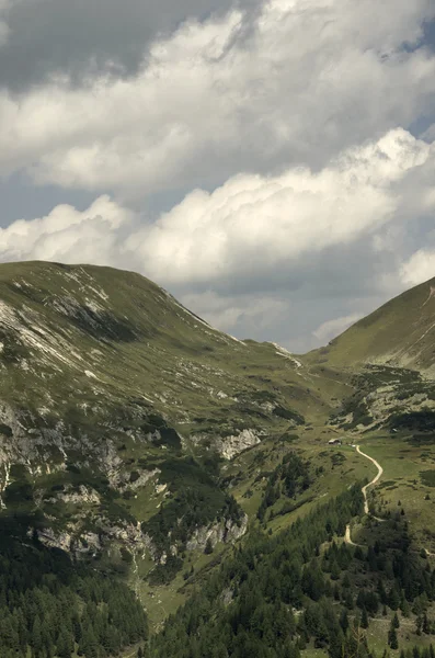 Paesaggio austriaco con Alpi — Foto Stock