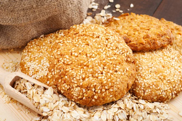 Cookies with sesame seeds — Stock Photo, Image