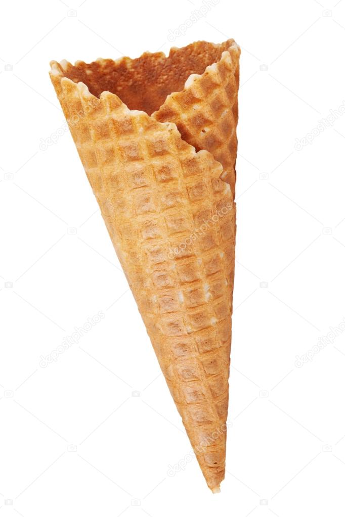 Empty waffle cone
