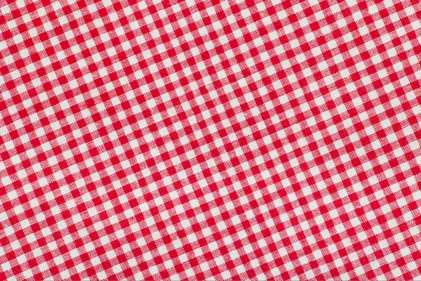 Ed and white checkered tablecloth background, texture — Stock Photo, Image