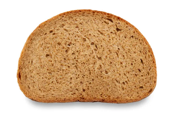Bread slice on white — Stock Photo, Image