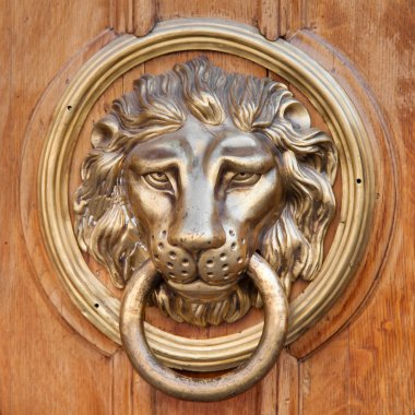 kapı tokmağı, kolu - aslan başı