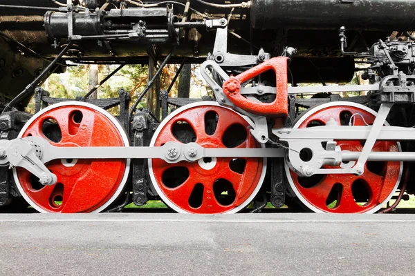 Steam locomotive wheels — Stock Photo, Image