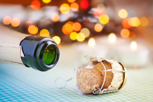 Láhev šampaňského vína cork — Stock fotografie