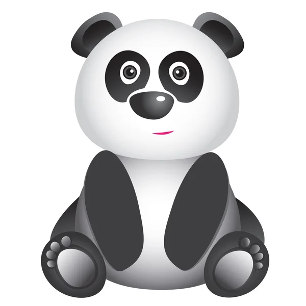 Cute smiling panda — Stock Vector