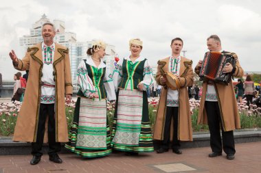 Minsk, Beyaz Rusya, 09-Mayıs-2014: buz hokeyi dünya cha kutlama