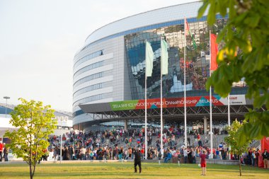 Minsk, Beyaz Rusya, 09-Mayıs-2014: minsk-arena karmaşık, buz hokeyi wor