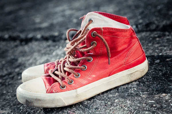 Red sneakers — Stock Photo, Image