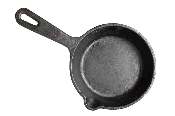 Изолированная железная сковорода — стоковое фото