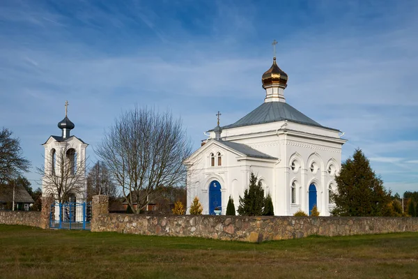 Antiga Igreja Ortodoxa Antiga Natividade Aldeia Virgem Maria Novoelnya Região — Fotografia de Stock