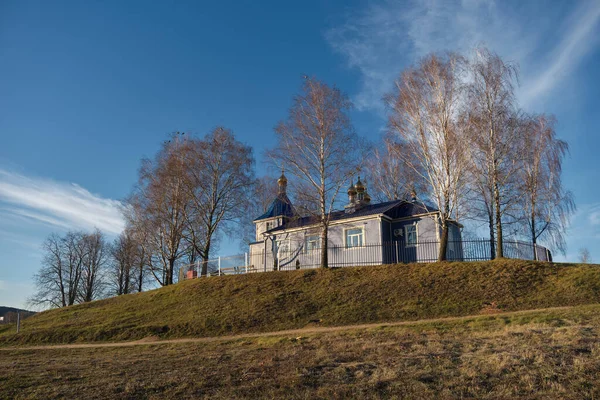 Gamla Antika Träkyrka Heliga Profeten Elijah Radoshkovichi Township Minsk Region — Stockfoto