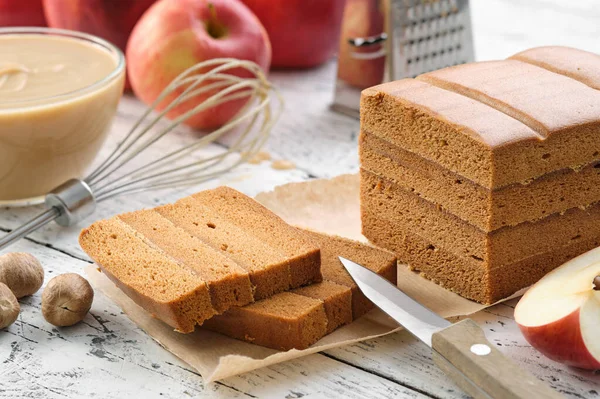 Apple Marshmallow Baked Blended Apples Applesauce Whipped Egg White Apple — Stock Photo, Image