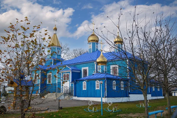 Starý Starobylý Dřevěný Ortodoxní Kostel Petra Pavla Kobrinu Brestská Oblast — Stock fotografie
