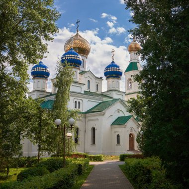 Eski Ortodoks St. Nicholas Sophia Kilisesi park, Bobruisk, Mogilev bölgesi, Belarus.