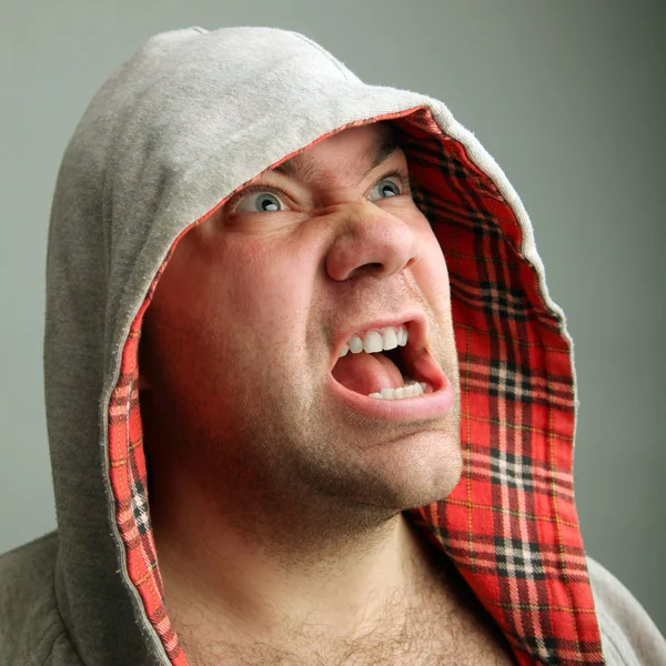 Retrato de homem zangado — Fotografia de Stock