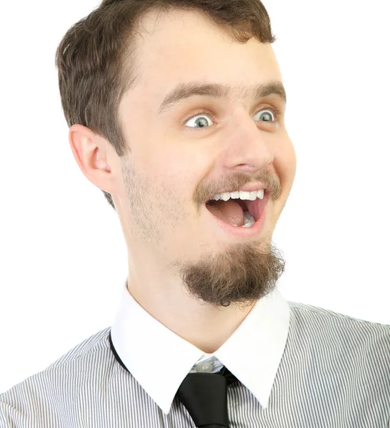 Portret van jonge lachende zakenman Stockfoto