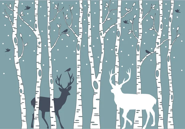 Birch Trees Vector Art Stock Images, Birch Tree Background Clipart